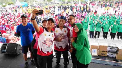 Sambut HUT ke-80 RI, Polres Pangandaran Gelar Gebyar Merah Putih